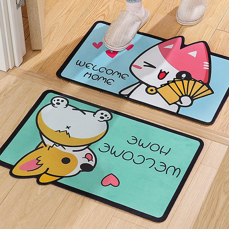 Creative Cartoon Animals Nordic Rug Non-Slip