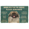 Please Remember Pug Dogs House Rules Doormat Decor