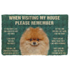 Please Remember Pug Dogs House Rules Doormat Decor