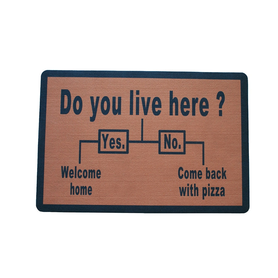 Funny doormat for entrance