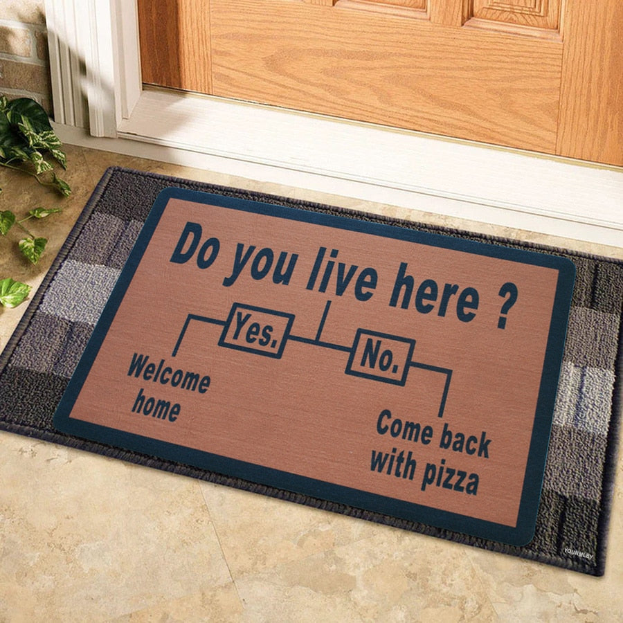 Rubber backing Funny doormat for entrance