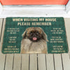 Please Remember Pug Dogs House Rules Doormat Decor