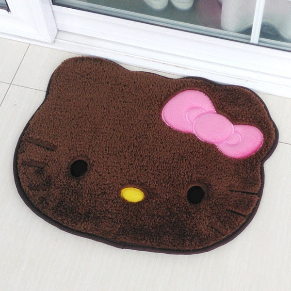 Pink Cartoon Cat Carpet Mats