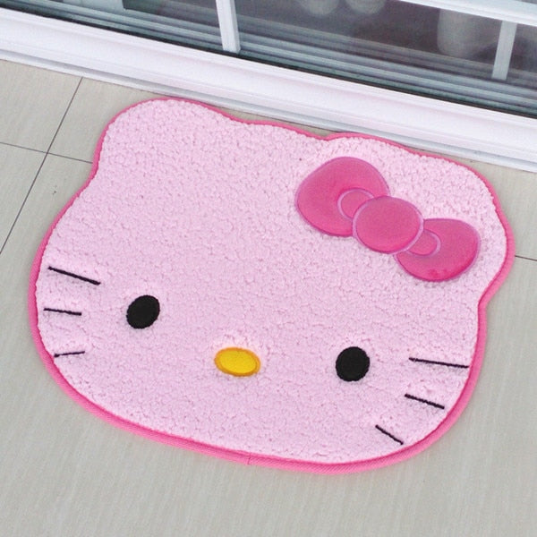 Pink Cartoon Cat Carpet Mats