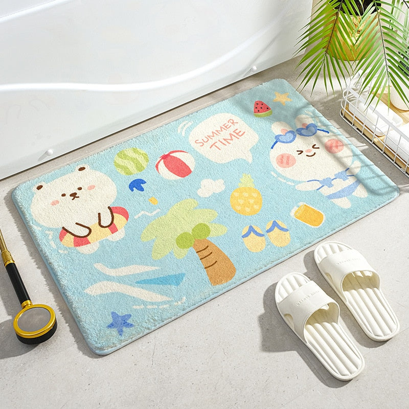 Cute Bath Mat Cartoon Animals Pets Doormat