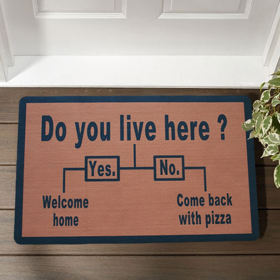 Anti-slip Rubber backing Funny doormat for entrance