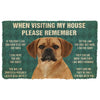 Please Remember Pug Dogs House Rules Doormat Decor