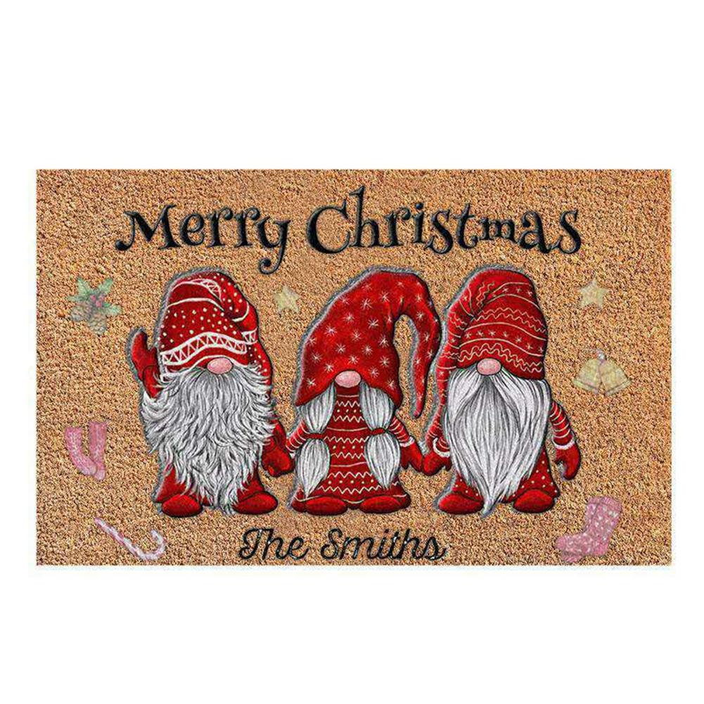 Christmas Doormat Blanket Merry Christmas Santa Claus Welcome Home