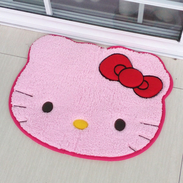 Pink Cartoon Cat Carpet Mats