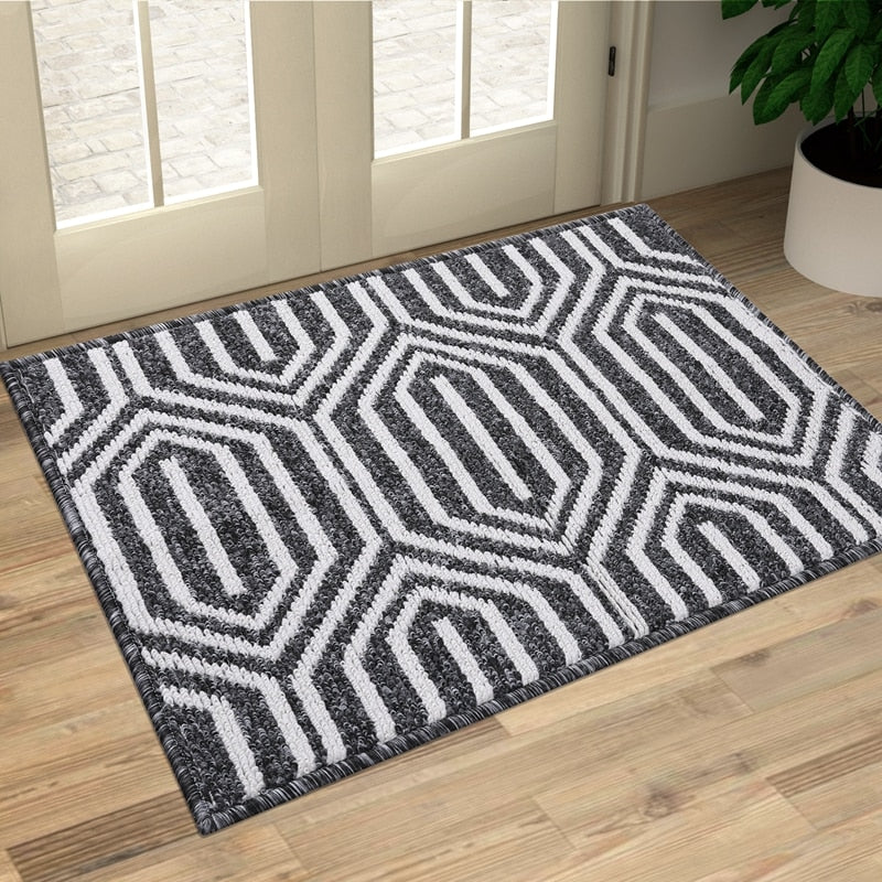 Dirt Resistant Entrance Door Mat Outdoor Soft Kitchen Rug Non-Slip Floor