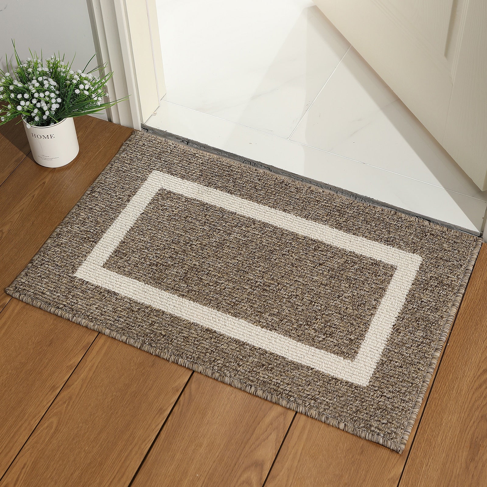 Dirt Resistant Entrance Door Mat Outdoor Soft Kitchen Rug Non-Slip Floor