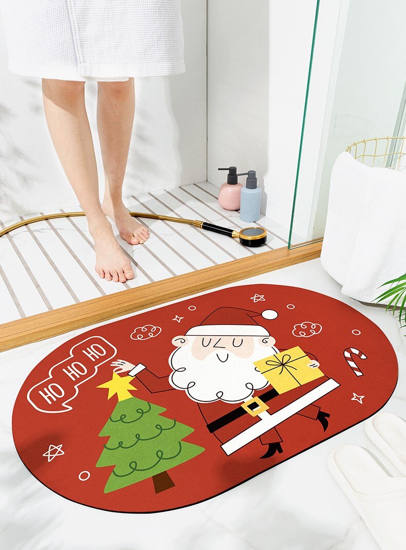 Christmas Mat Super Absorbent Mat Quick Drying