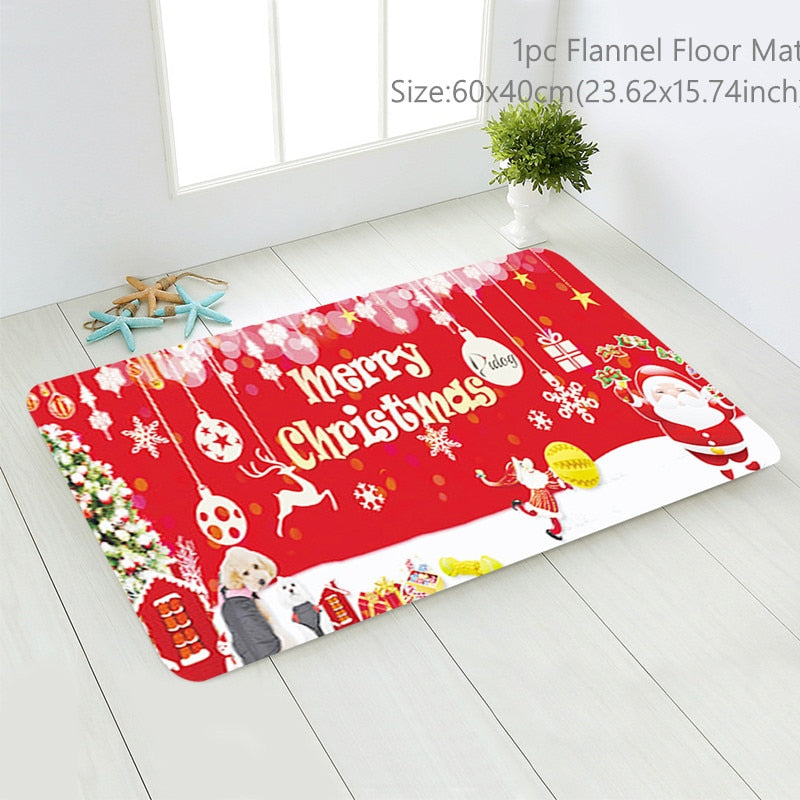 Navidad Snowman Door Mat Christmas