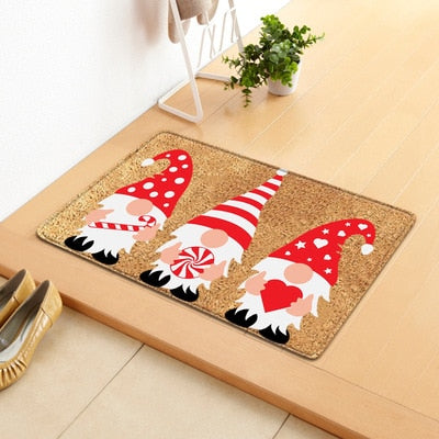 Christmas Dwarf Pattern Children's Bedside Fluffy Floor Carpet