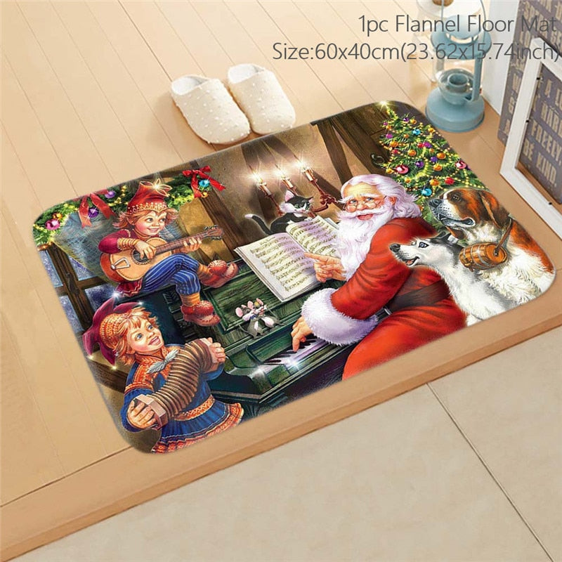 Navidad Snowman Door Mat Christmas