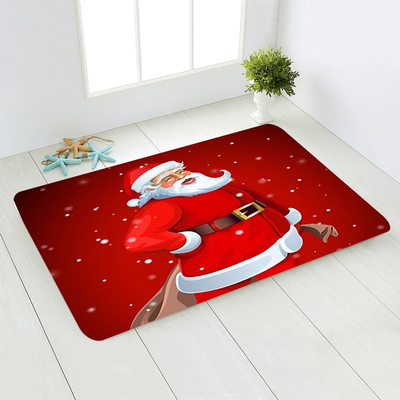 Merry Christmas Santa Claus Anti-Slip Door Mat