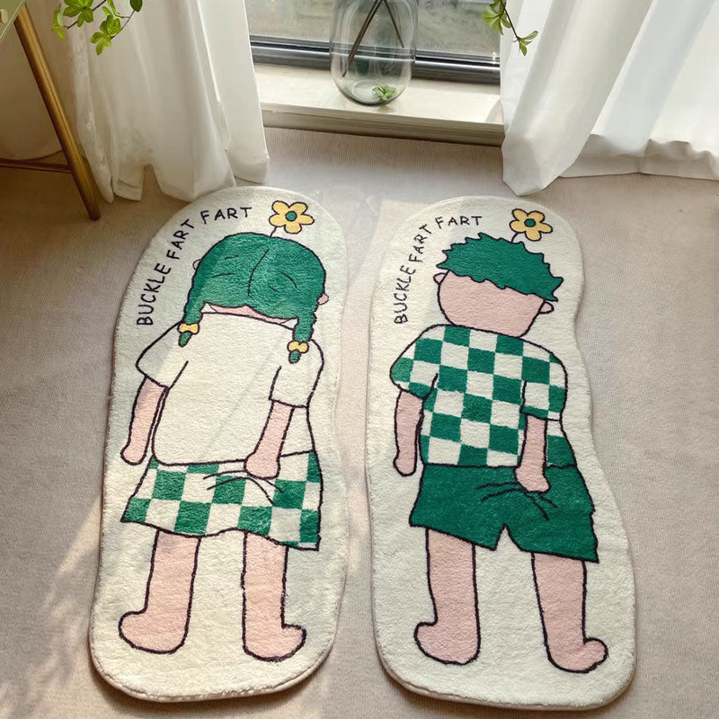 Cartoon Carpets for Bedroom Bedside Corridor