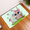 Cute Owls Carpet Rug Welcome Home Funny Entrance Door Mats