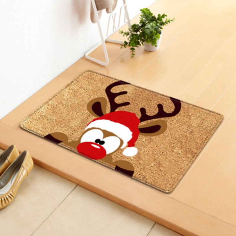 Christmas Dwarf Pattern Children's Bedside Fluffy Floor Carpet