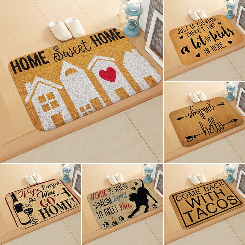 Welcome Letters Anti-Slip Door Mat