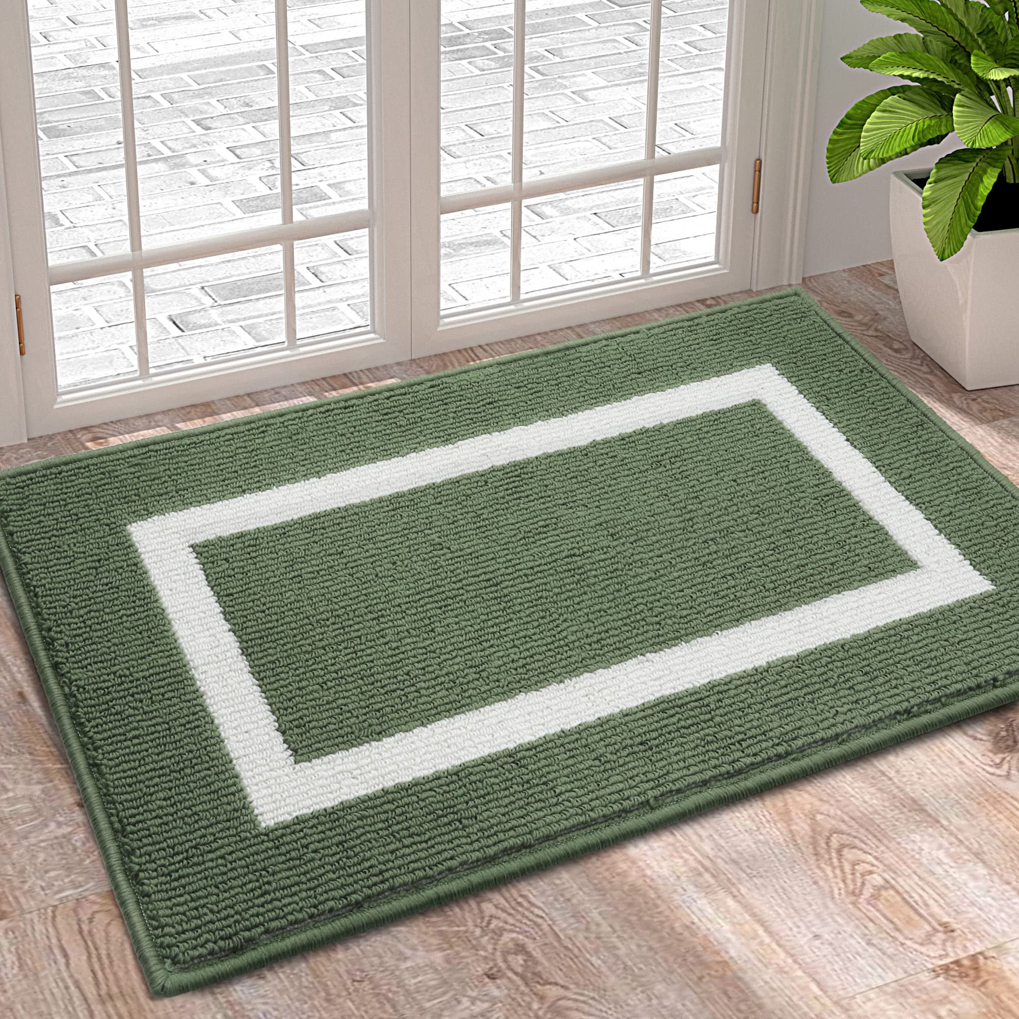 Dirt Resistant Entrance Door Mat Outdoor Soft Kitchen Rug Non-Slip Floor