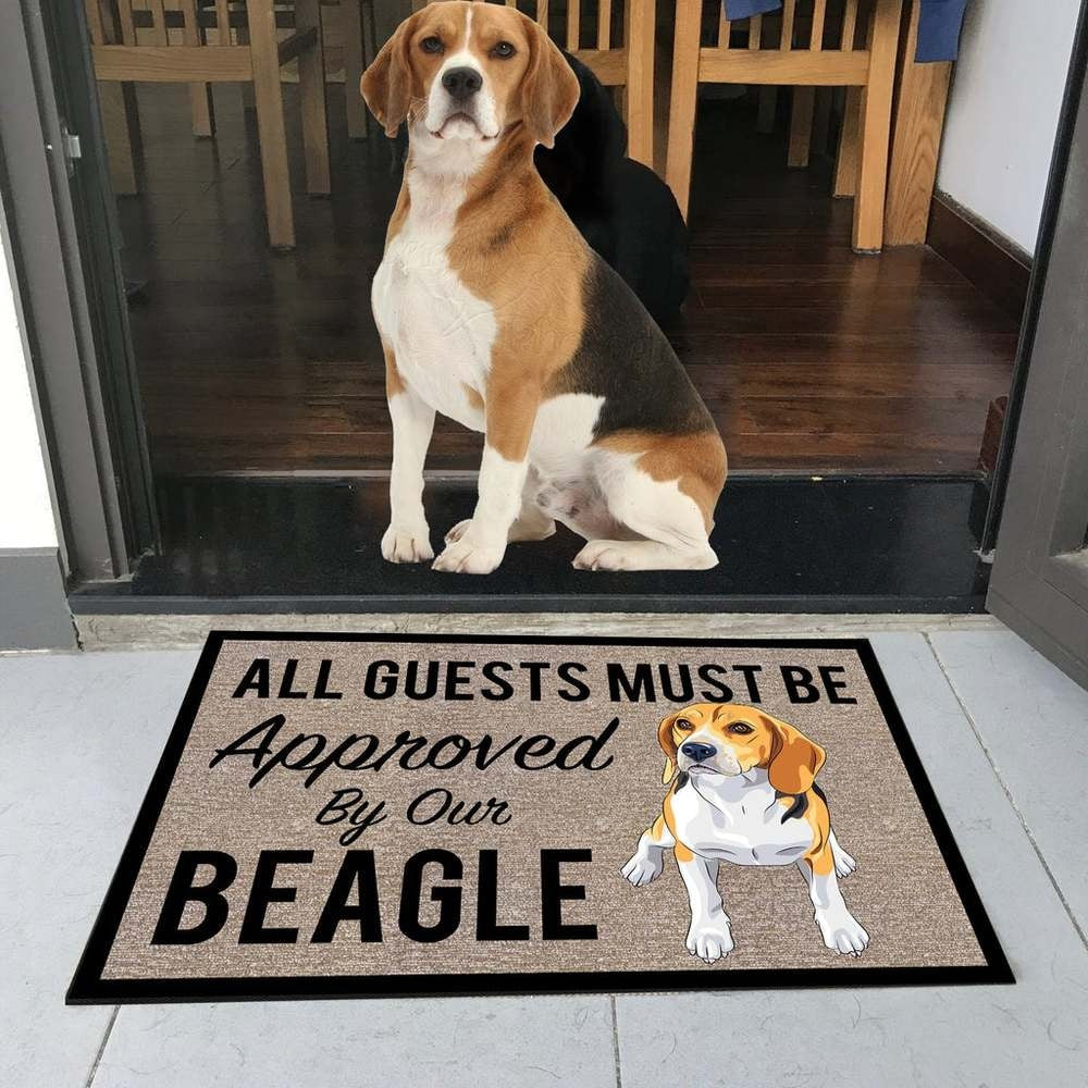 All Guests Must Be Approved By Our Beagles Doormat