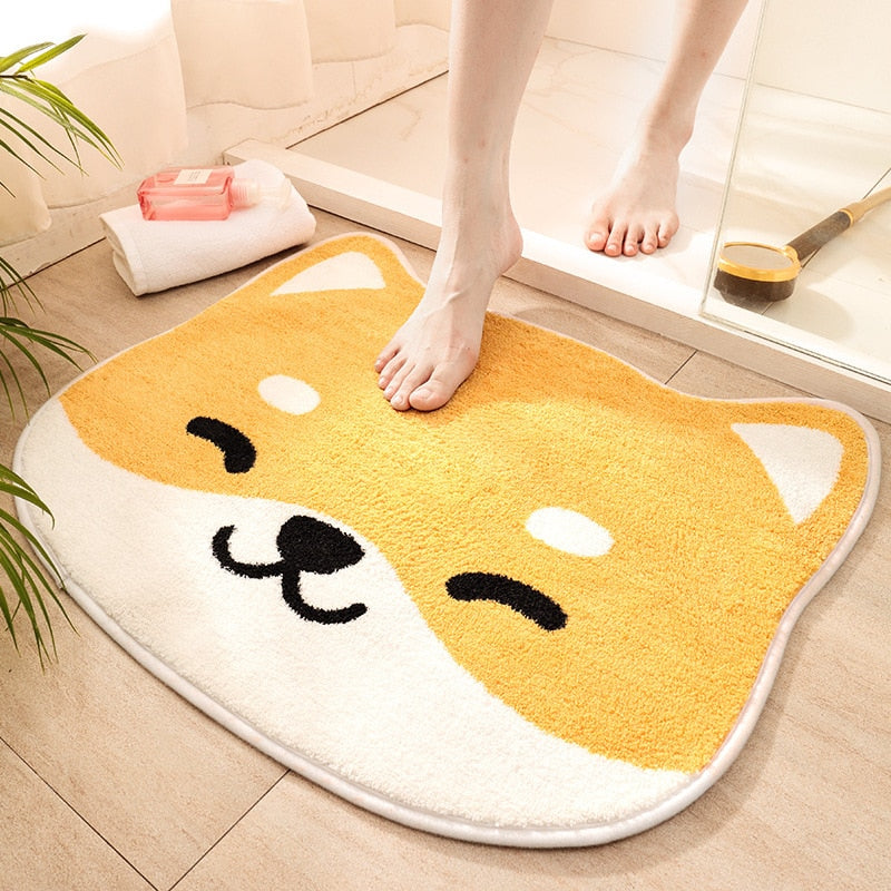 Cartoon Cute Household Imitation Cashmere Floor Mat