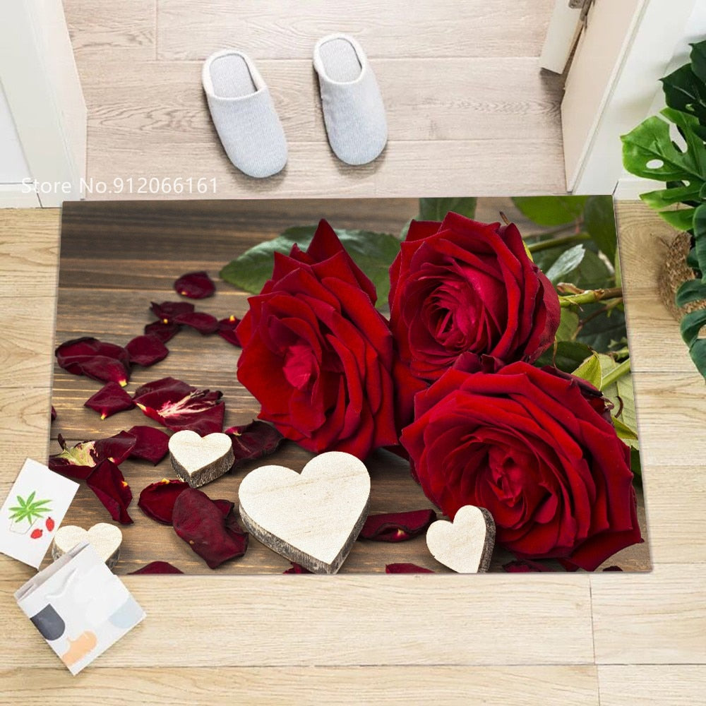 Flower Rose Indoor mats