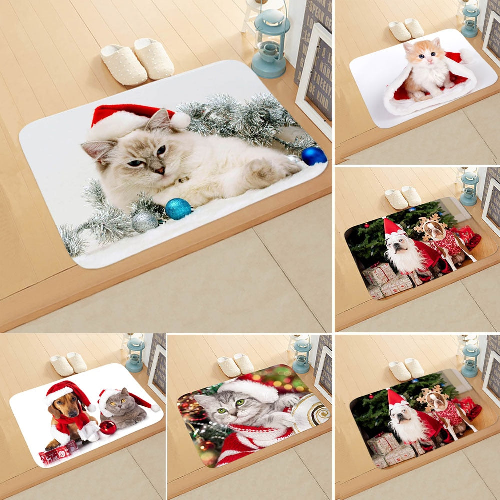 Merry Christmas Dog Cat Doormat