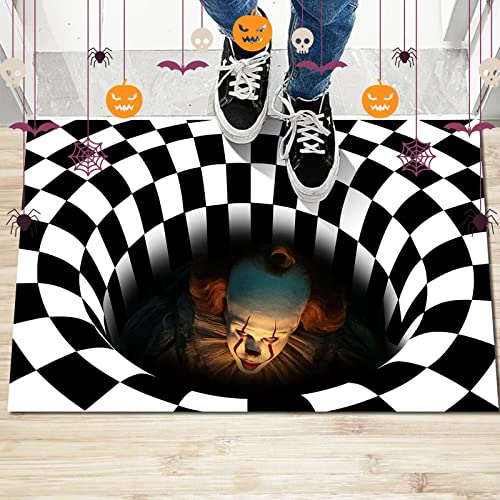 Halloween 3D Illusion Clown Door Mat