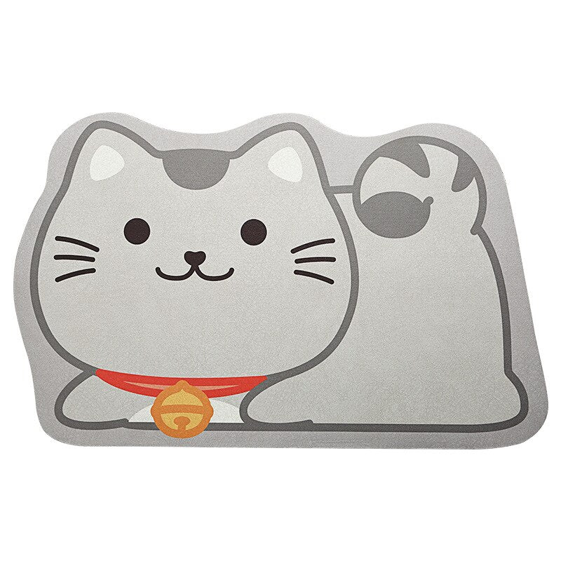 Quick Drying Cute Cat Dog Panda Mat