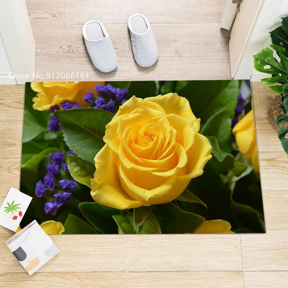 Flower Rose Indoor mats