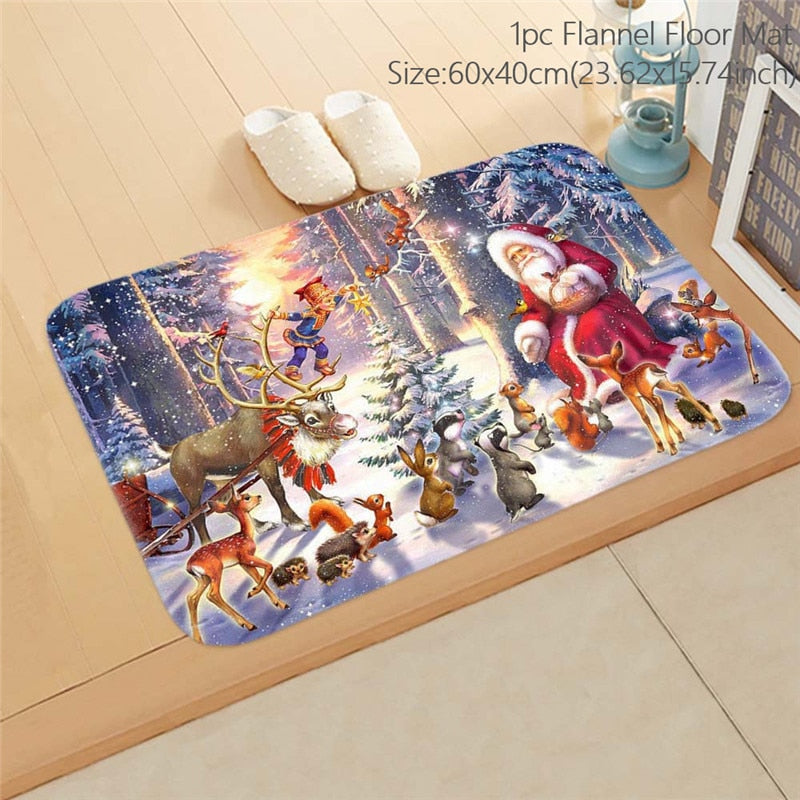 Navidad Snowman Door Mat Christmas