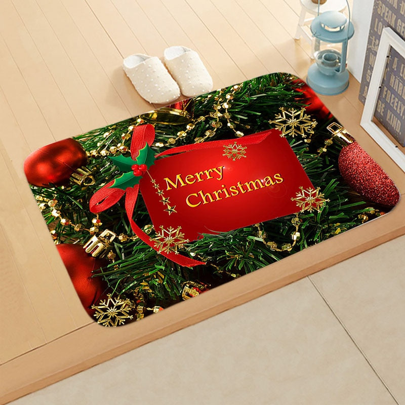 Merry Christmas Doormat Christmas Santa Claus Welcome Home Anti-Slip