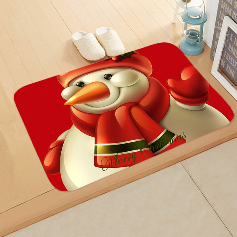 Merry Christmas Doormat Christmas Santa Claus Welcome Home Anti-Slip