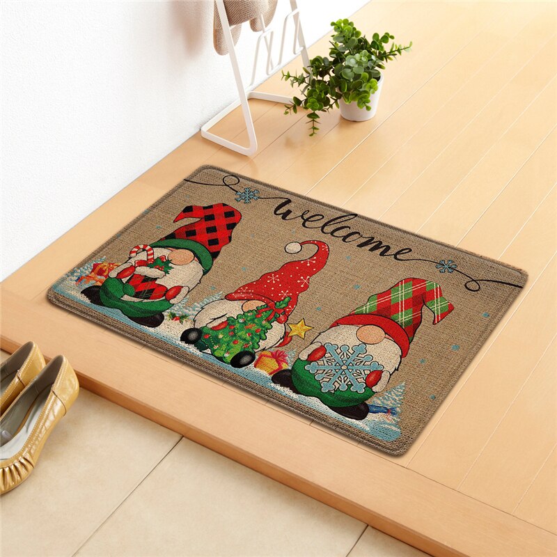 Christmas Floor Mat Non-Slip Entrance Carpet