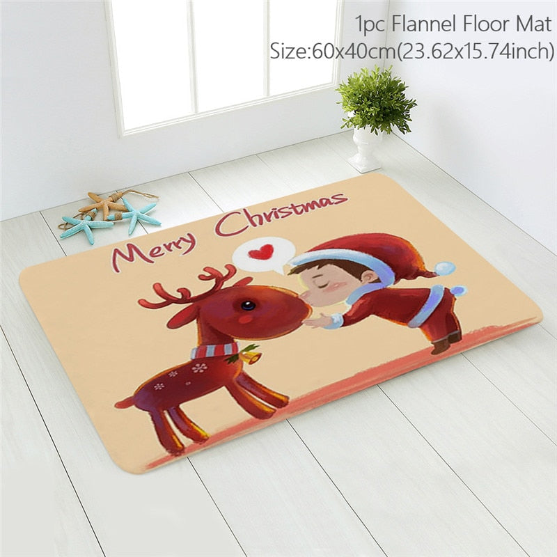 Navidad Snowman Door Mat Christmas