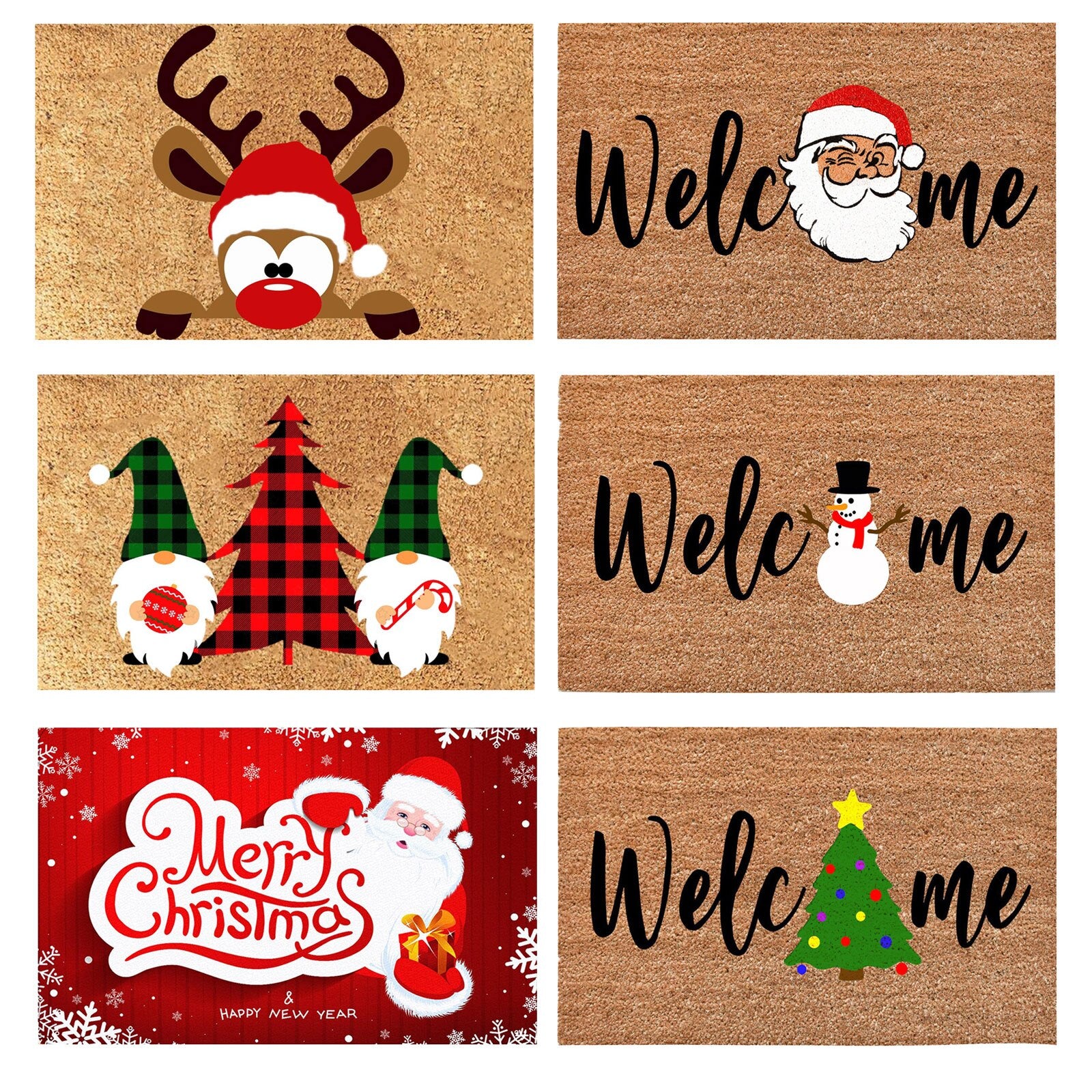 Merry Christmas Theme Doormat