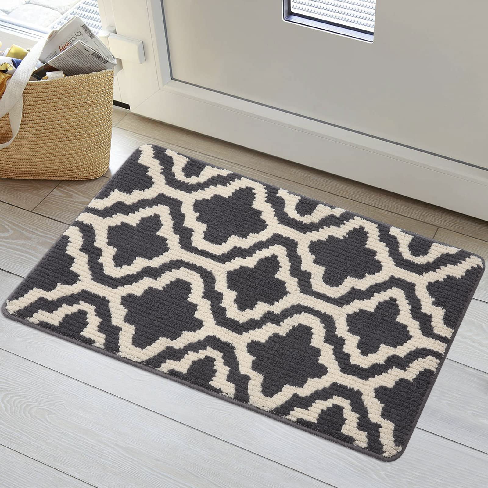 Dirt Resistant Entrance Door Mat Outdoor Soft Kitchen Rug Non-Slip Floor