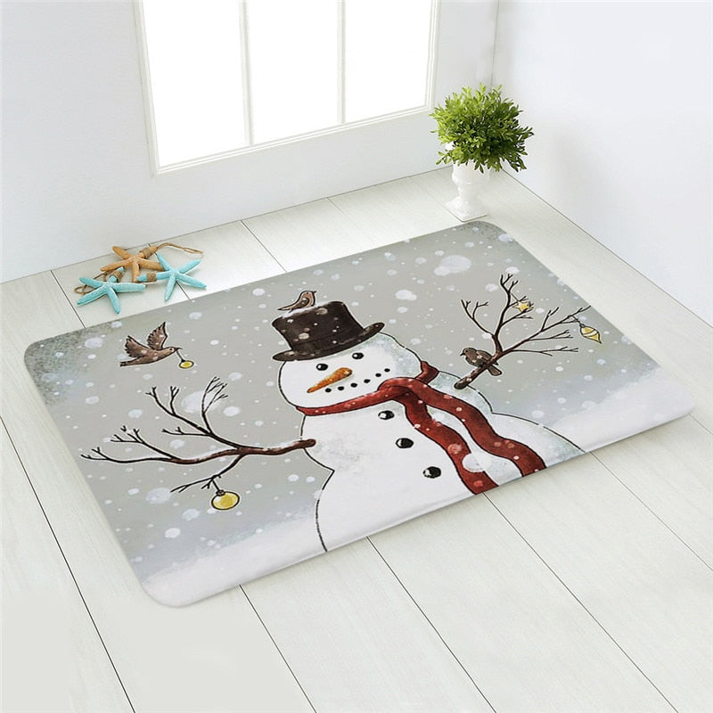 Navidad Snowman Door Mat Christmas