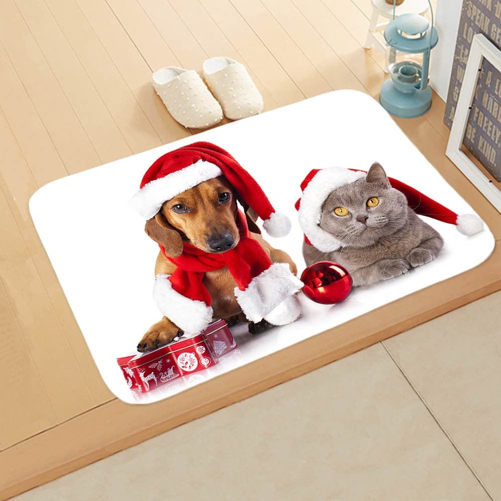 Merry Christmas Dog Cat Doormat