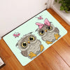 Cute Owls Carpet Rug Welcome Home Funny Entrance Door Mats