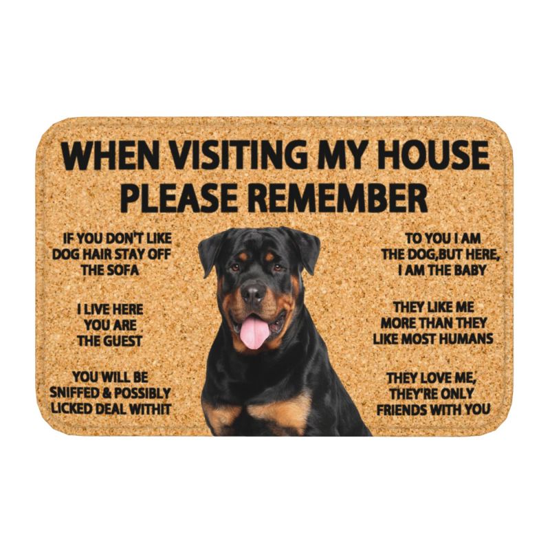 Please Remember Terrier Dogs House Rules Doormat