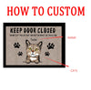 Keep Door Closed Custom Dog Name Doormat