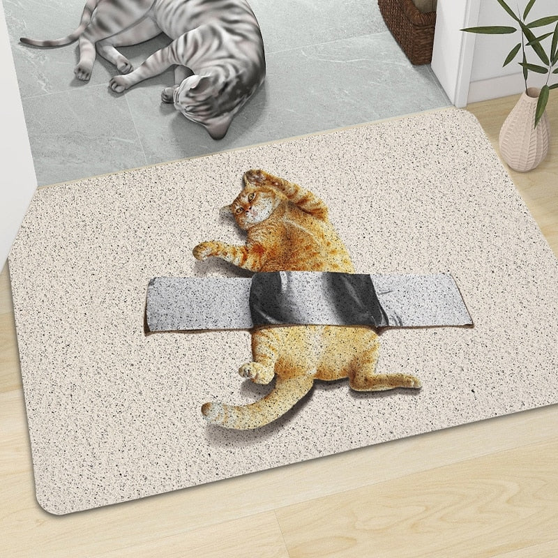 Non-slip and Washable door Mat Cute Animal