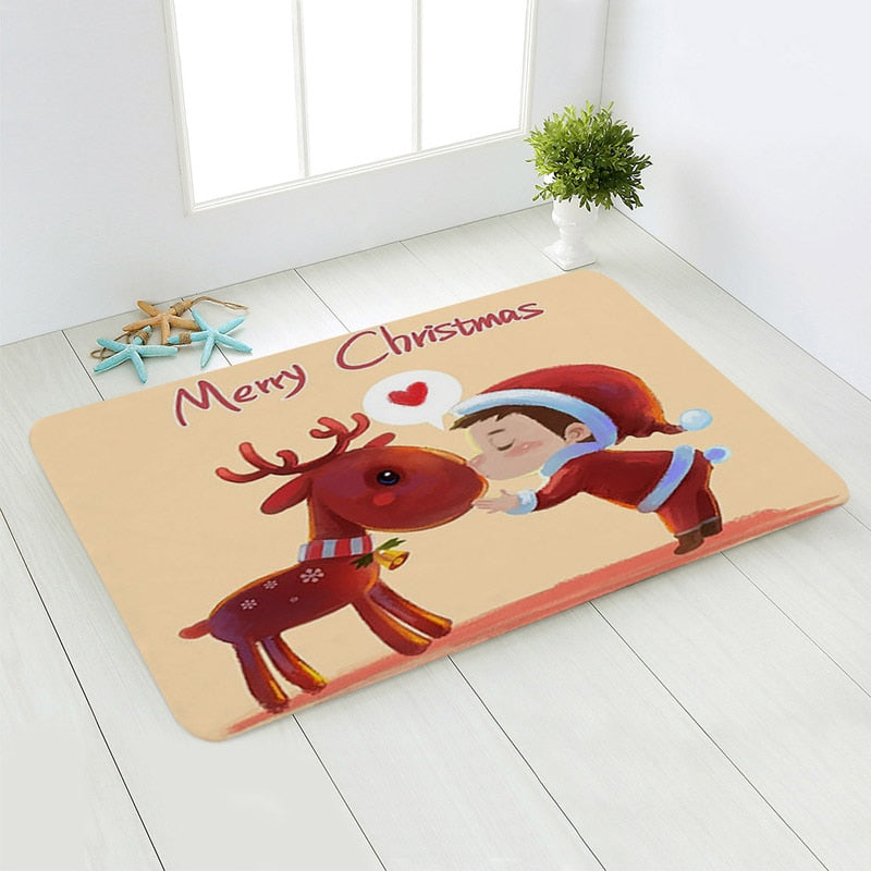 Merry Christmas Santa Claus Anti-Slip Door Mat