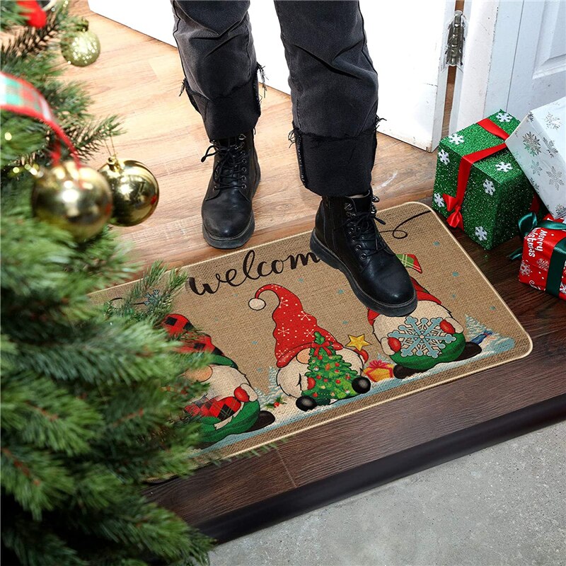 Christmas Floor Mat Non-Slip Entrance Carpet