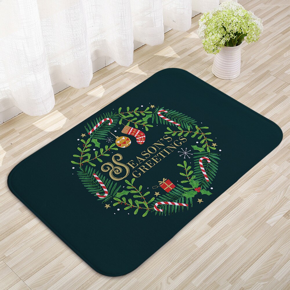 Santa Claus Flannel Outdoor Carpet