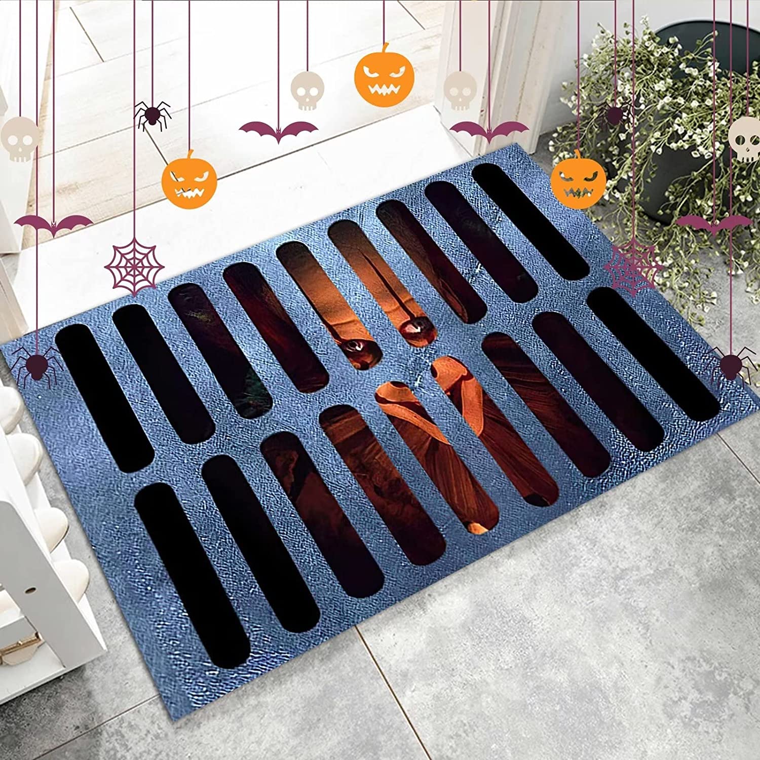 Halloween 3D Illusion Clown Door Mat