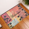 Door Mat Entrance Mat Welcome Flowers Patten